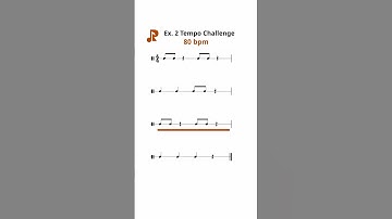 Rhythm Exercises Tempo Challenge 2 60 bpm 80 bpm 100 bpm 120 bpm 150 bpm #learnmusic #challenge