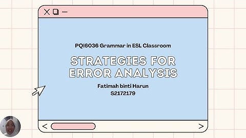 PQI6036 Strategies for Error Analysis