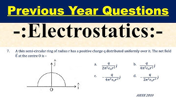 A thin semi-circular ring of radius r has a positive charge q distributed uniformly over it. The net