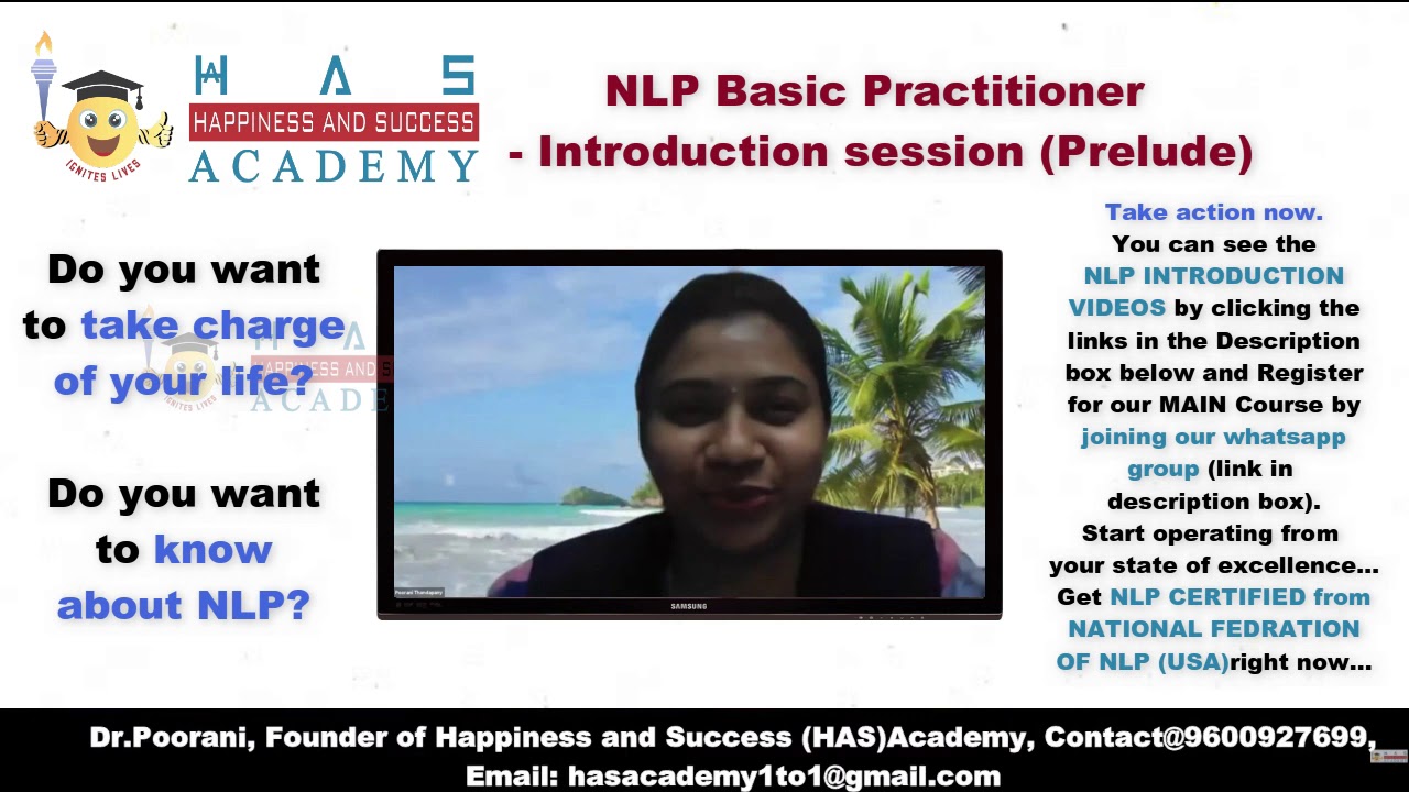 NLP Basic Practitioner - Introduction session (Prelude)