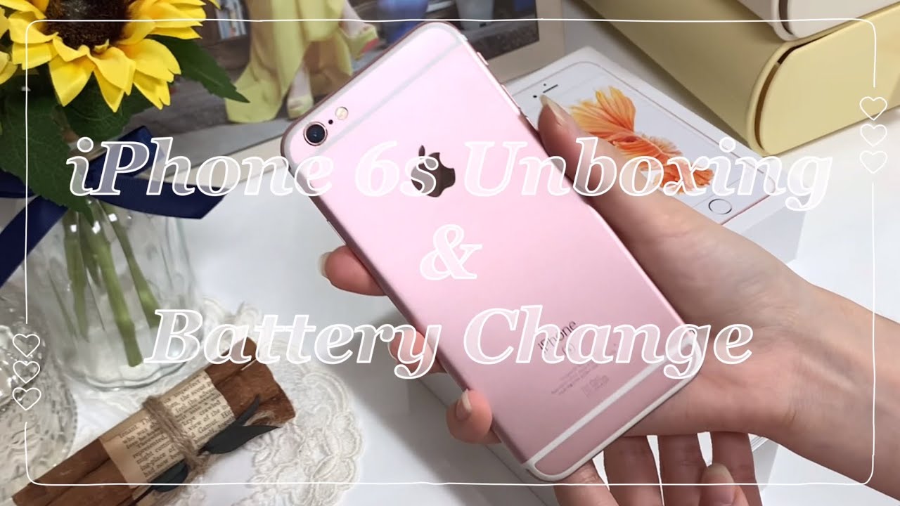𝒖𝒏𝒃𝒐𝒙𝒊𝒏𝒈˚ෆ*₊ 아이폰 6s🍎로즈골드 • KC인증 배터리 자가교체 • 3utools 확인 방법 + 비하인드 ∩’ω‘∩