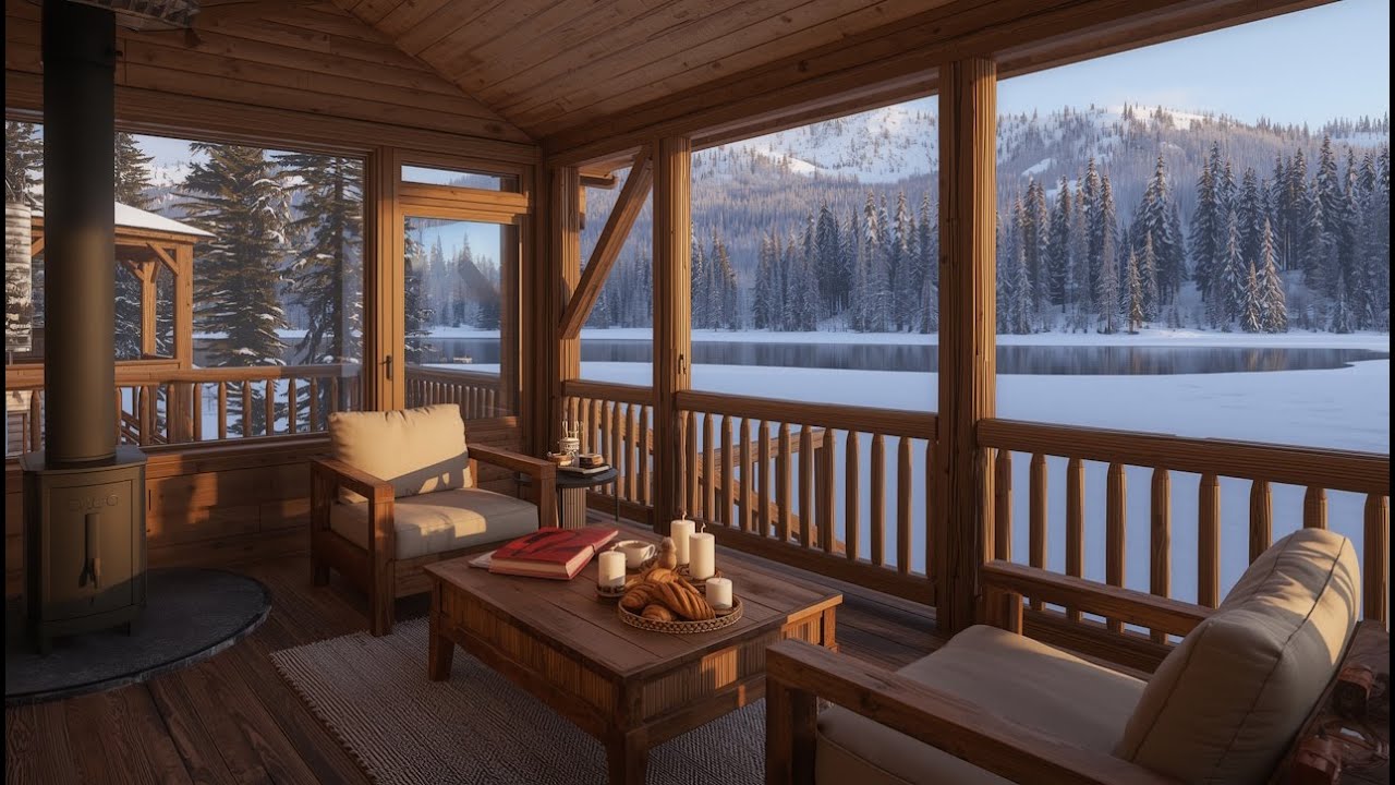 Winter Morning ☕ Slow Snowfall and Smooth Jazz for Work, Study & Focus