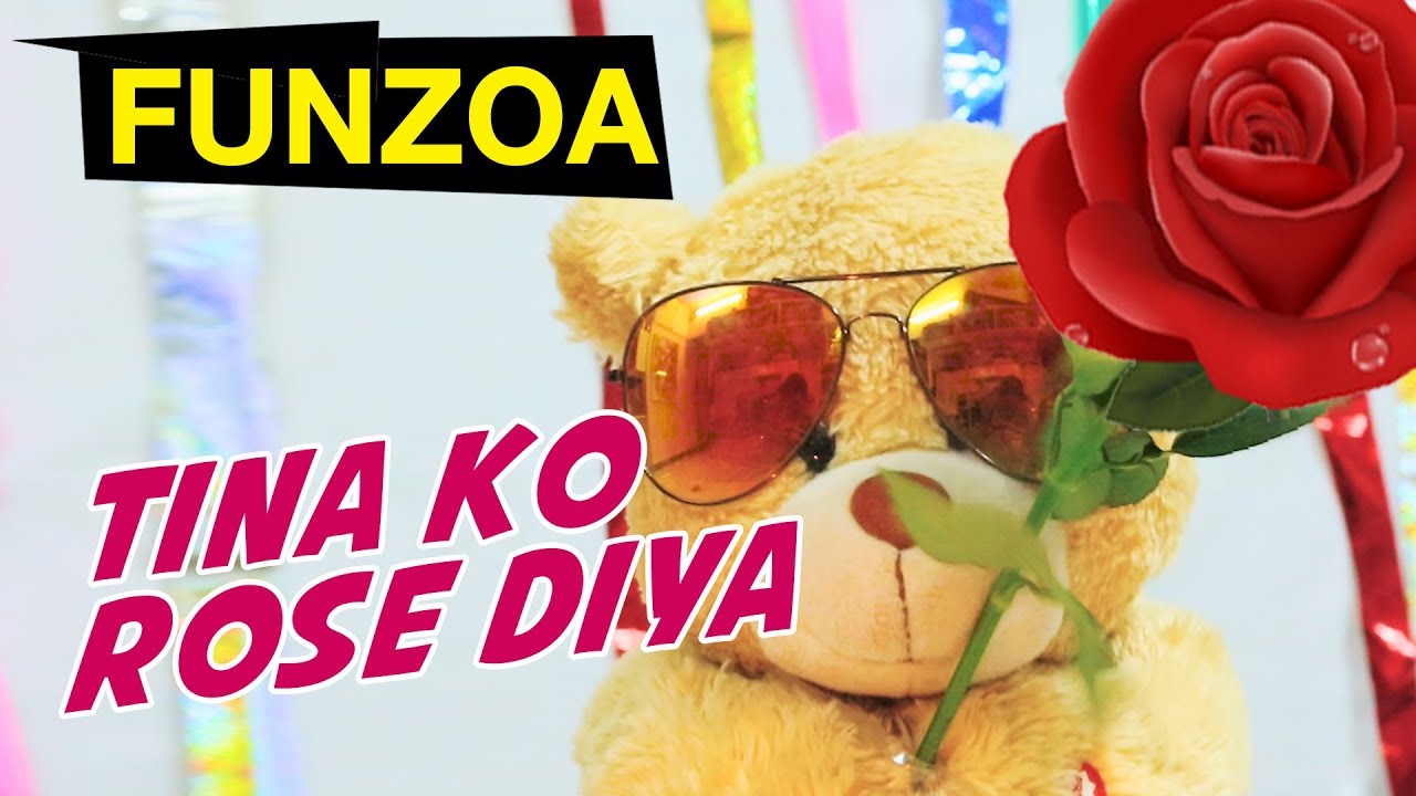 Tina Ko Rose Diya ?? Funny Rose Day Song in Hindi | Funzoa Teddy Love Song