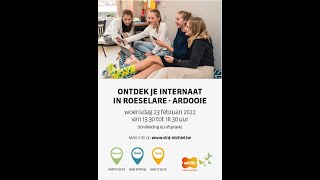 Ontdek Je Internaat In Roeselare-Ardooie Op 23 Februari 2022