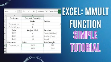 Excel: MMULT Function - #gokultech
