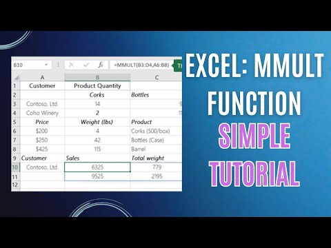 Excel: MMULT Function