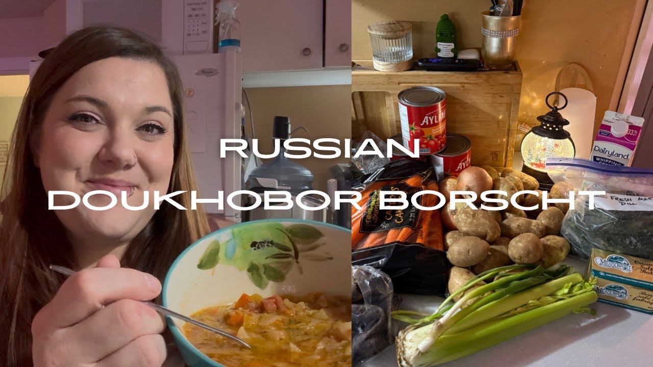 COZY CHRISTMAS BORSCHT MAKING | COMFORT SOUP | ATTEMPTING SOURDOUGH