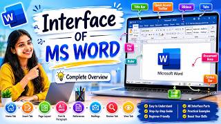 Interface of MS word.#DigitalSkills #wordforbeginners