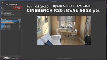 CINEBENCH R20 on Pop!_OS + WINE + Ryzen 5950X