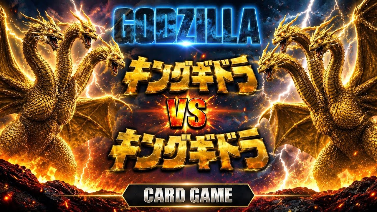 4弾】ゴジラカードゲーム# 377【キングギドラvsキングギドラ】 - YouTube