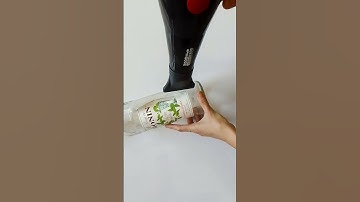Easily Remove label from glass bottle  with hair dryer  #craftideas