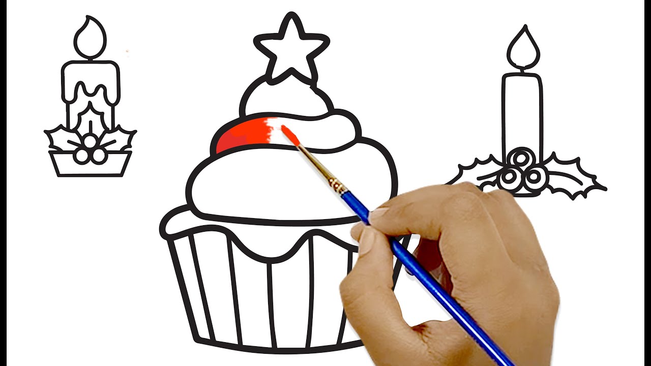 Christmas Cake drawing drawing for kids & children Learn drawing