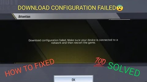 HOW TO FIX DOWNLOAD CONFIGURATION FAILED ERROR IN CALL OF DUTY MOBILE,,ANDROID AND IOS BOTH😱