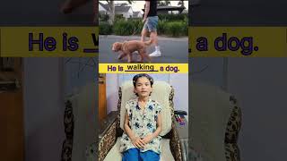 Small lessons, big improvemet📚 Walking - Dog, Brushing, Holding - Bird, #spokenenglish, #viral