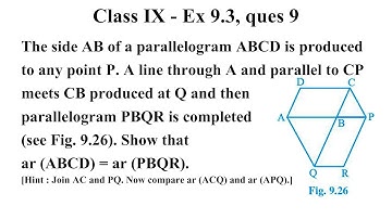 CBSE NCERT CLASS 9 MATHS EXERCISE 9.3 QUESTION 9 | class 9 maths ex 9.3 ques 9