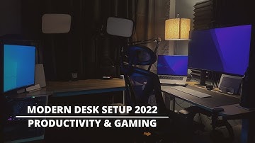 Modern Productivity & Gaming Desk Setup Tour 2022