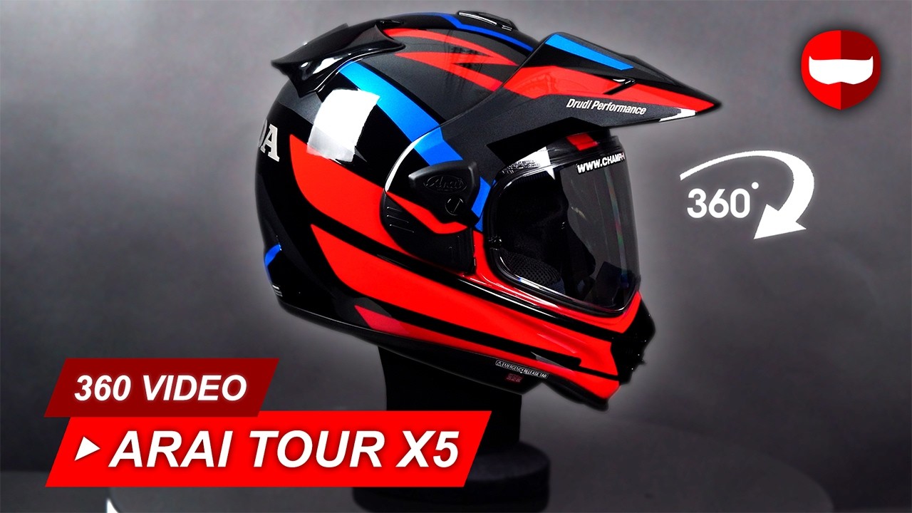 Arai Tour X5 Africa Twin Red - Showcase - YouTube