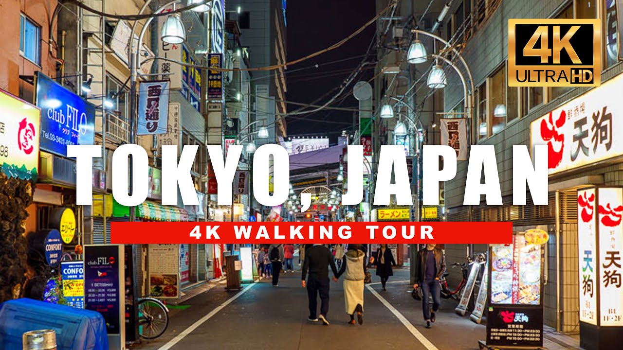 Tokyo, Japon | Station Shimbashi | Balade Nocturne en Ville 4K