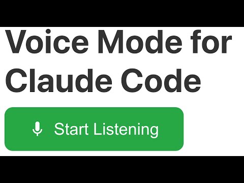 Voice Mode for Claude Code