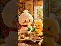 Yellow duckling makes melon soda float #shorts #duck #cute