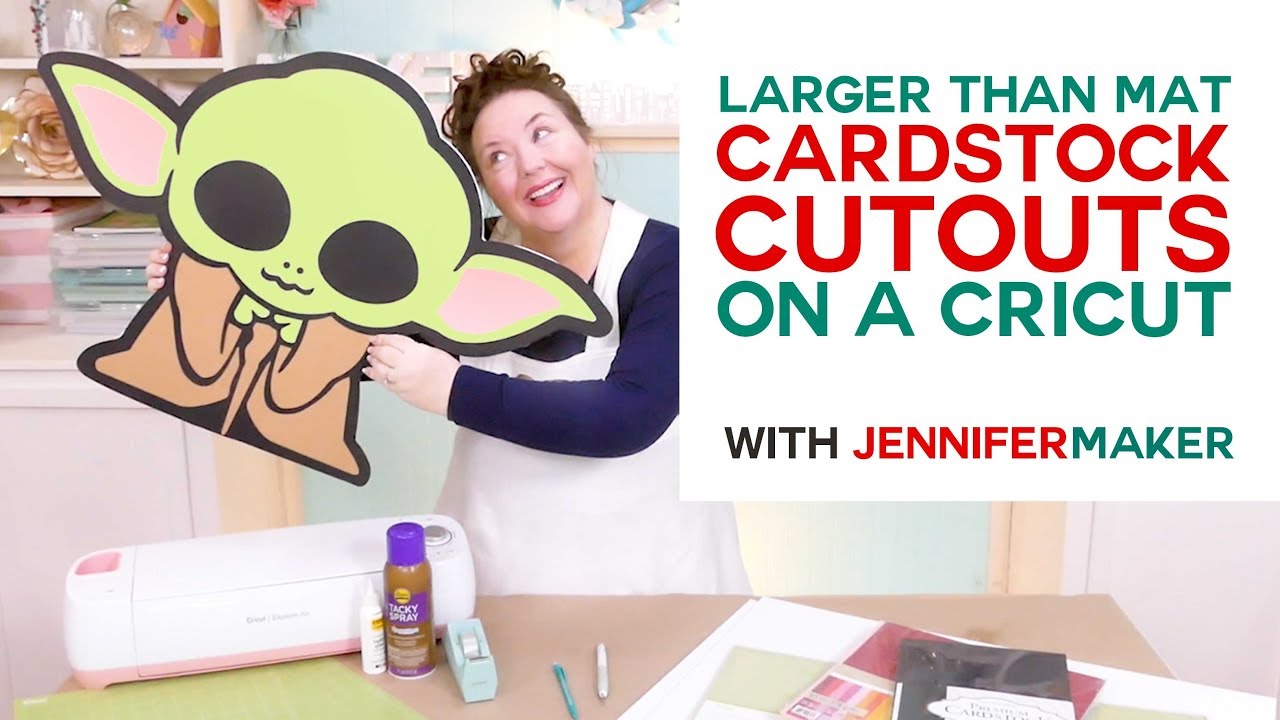 DIY Cardstock Cutouts Larger Than Mat: Baby Yoda is Off the Mat! - YouTube DIY Cardstock Cutouts Larger Than Mat: Baby Yoda is Off the Mat! - YouTube