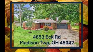 4853 Eck Rd, Madison Twp, OH 45042 ~ 4 bedroom brick ranch with 2-car garage and 0.46 acres!