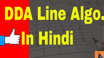 dda line drawing algorithm in 10 Mins computer graphics with Example in hindi