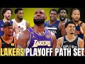 LAKERS PLAYOFF PATH IS CLEAR AFTER 1ST ROUND COMPLETES