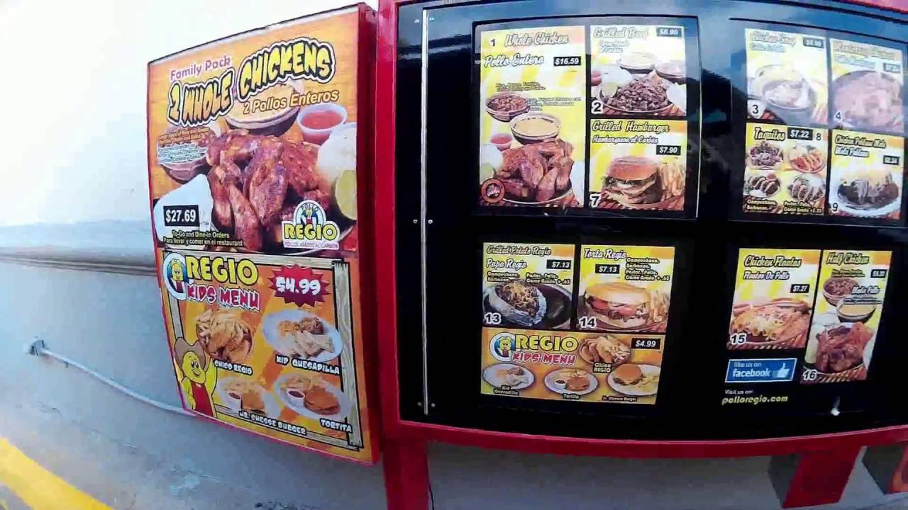 Pollo outlet regio menu