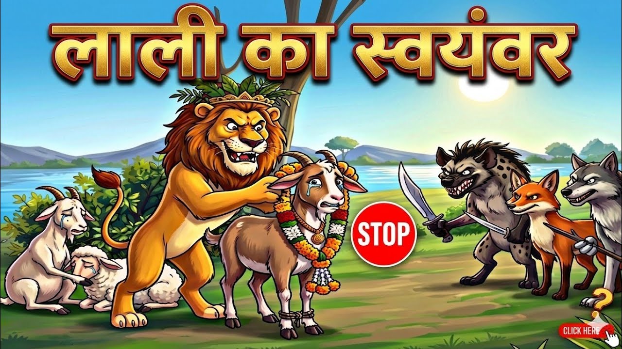 लाली बकरी की शादी शेर से | Hindi Kahani | Panchatantra Ki Kahani