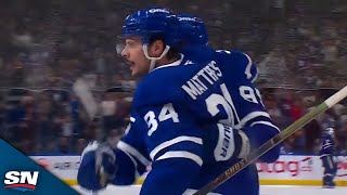 Maple Leafs' Auston Matthews Lights The Lamp After Getting Loose From Adam Fox