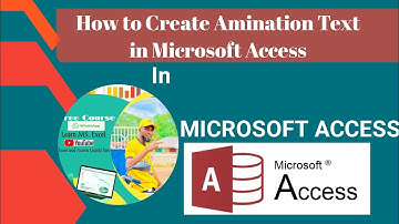 How to create Amination Text in Microsoft Access #Scrollingtextinaccess #excelandaccessusefultips