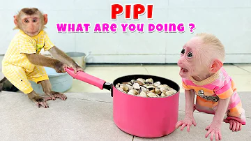 What happened to PiPi and TiTi when they saw the pot of clams they dug up yesterday?