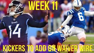 Kickers To Add Waiver Wire Week 11 Fantasy Football