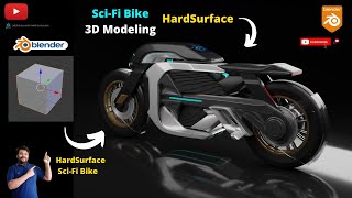 Sci-Fi 3D Modeling Hard Surface BIKE Desig (Modeling Timelapse)