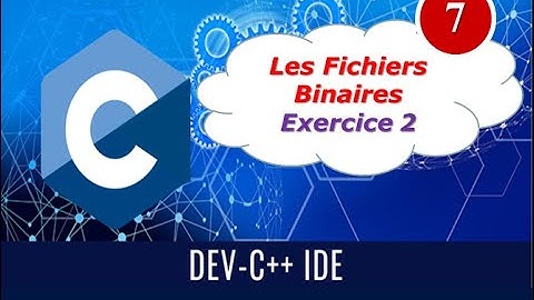 7) Les fichiers binaires - Exercice 2