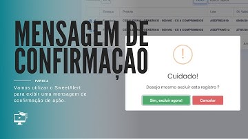 Mensagem de Confirmação Parte 2 - Criando mensagens de confirmação [SCRIPTCASE]