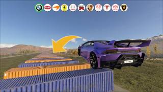 Only One Car Can Cross This Container ! Supra , Lamborghini, Mclaren & Bugatti | BeamNg.Drive screenshot 4