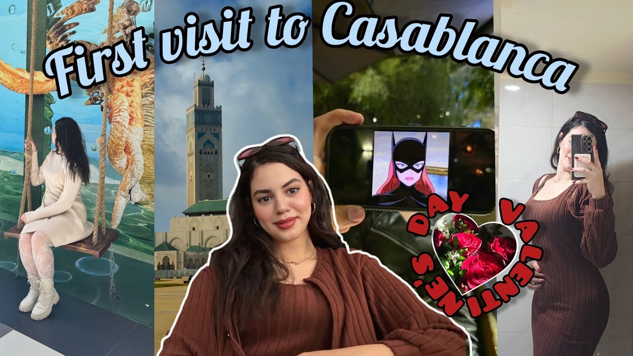 Valentine's Day Vlog ❤️🌹 | أول زيارة للدار البيضاء + جربت الأكل السوري وزرنا مدينة الألعاب 😋🎠