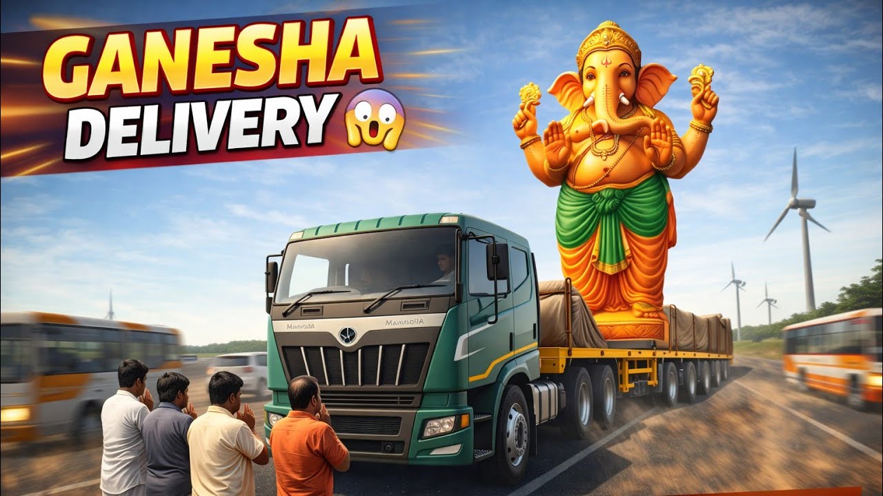 Huge Ganesh Statue Transport 😱 Risky Highway Drive | Truck Game