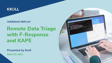 Remote Data Triage with F-Response and KAPE - Digital Forensics