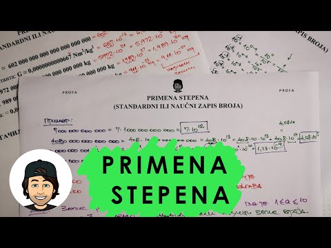 PRIMENA STEPENA - STANDARDNI ILI NAUČNI ZAPIS BROJA