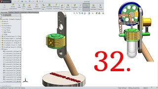 SolidWorks Tutorial Vertical Stirling Engine 32.Assembly 1