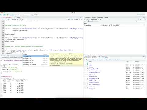 Demo - deplyr - groupby and summarise functions