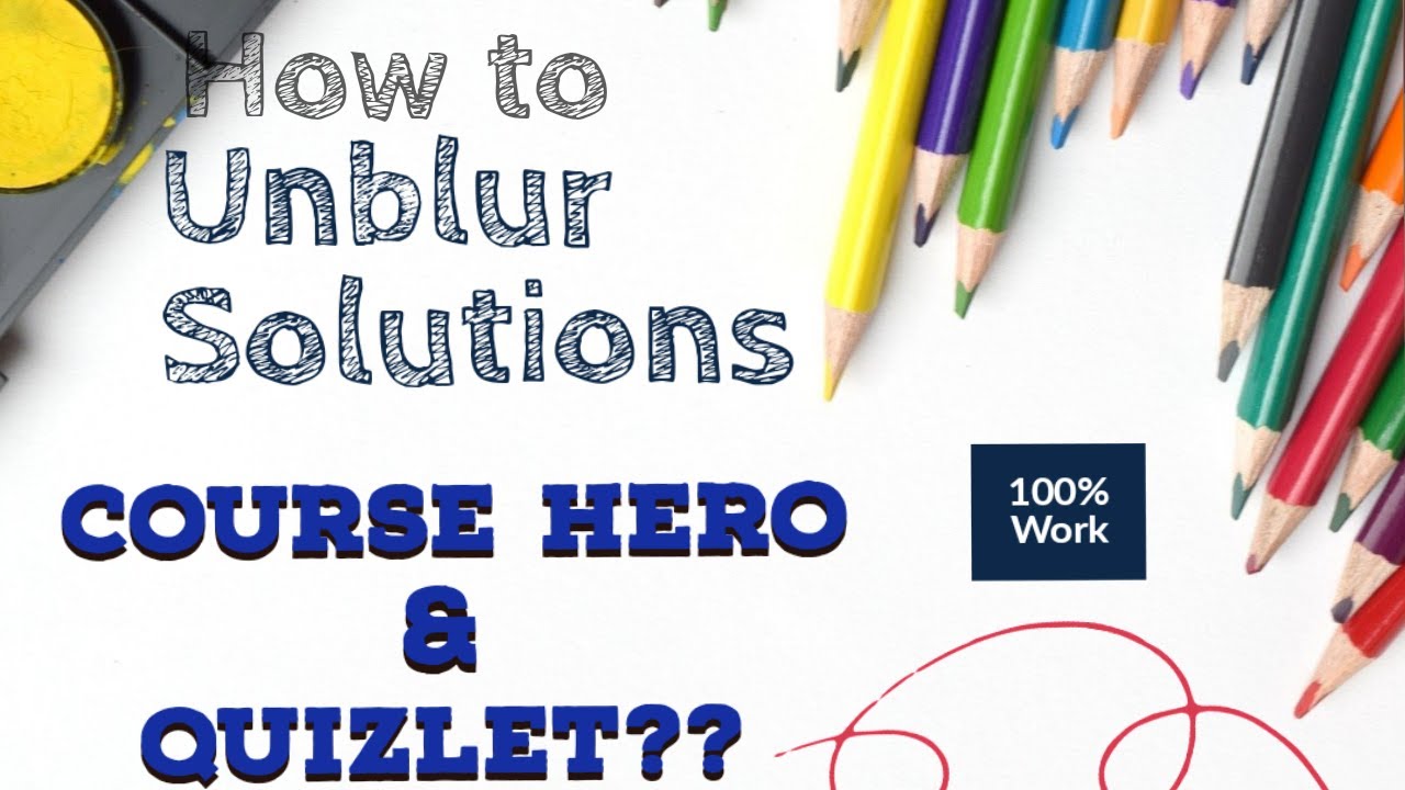 How To Get Free Solutions || Course hero And Quizlet || Unblur Solutions || Quick And Easy Method