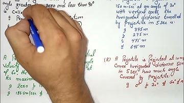 Projectile motion MCQs|| test discussion