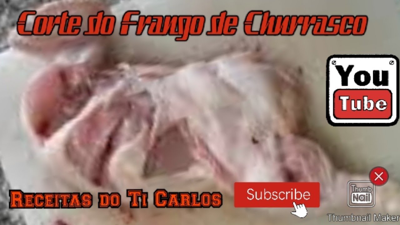 Cortar frango para churrasco