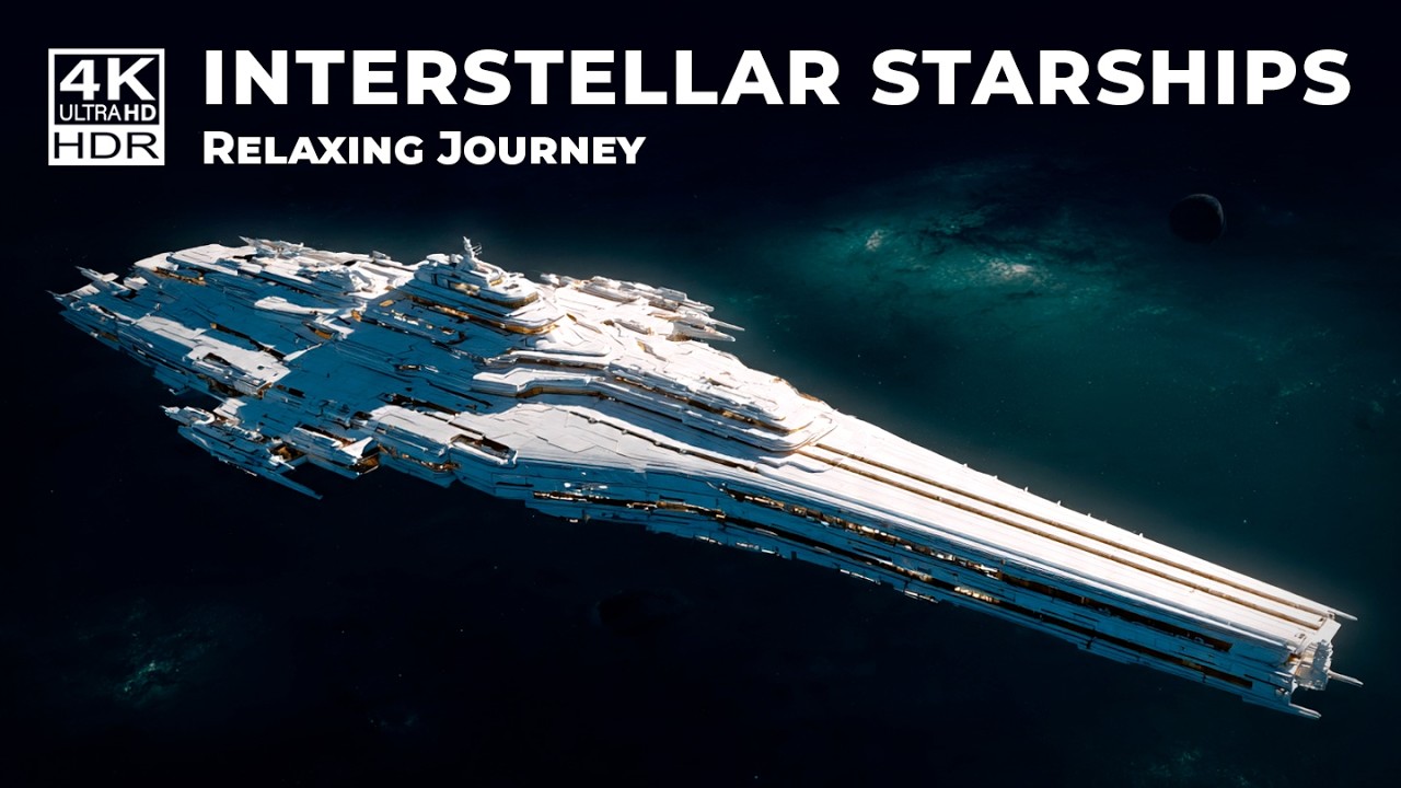 Interstellar Starships (4K HDR) — 10 Hours of Relaxing Sci-Fi Ambience for Sleep & Focus
