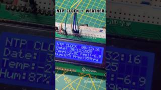 ESP32 NTP Clock + Weather on 20×4 LCD #esp32 #iot #project #shorts #clock #weather #display #diy