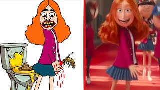 Despicable Me 4 Drawing Meme video| Gru & Maxine Sing Everybody Wants to Rule Meme Video |